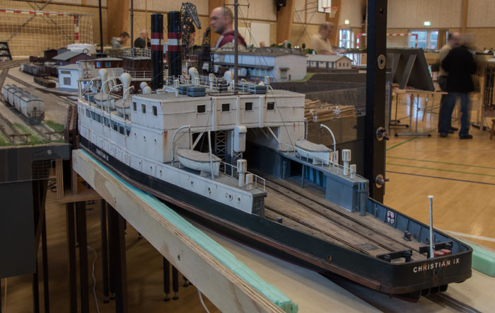 Christian IX jernbanefærge på Hirtshavn - en utrolig flot og detaljeret model!